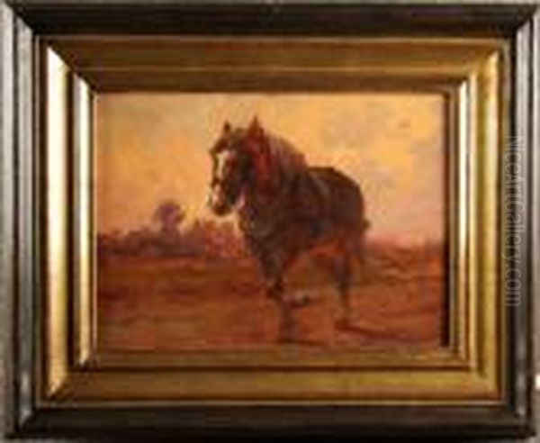 ''cavallo Da Tiro''. Oil Painting by Leonardo Roda