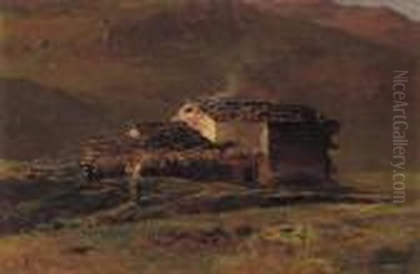 Chalet A Breuil Oil Painting by Leonardo Roda