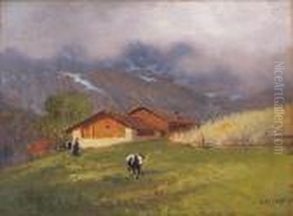 Pascolo Montano Oil Painting by Leonardo Roda