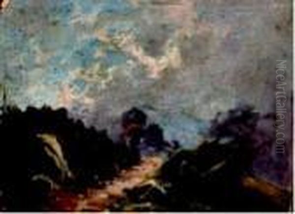 Paesaggio Di Montagna Oil Painting by Leonardo Roda