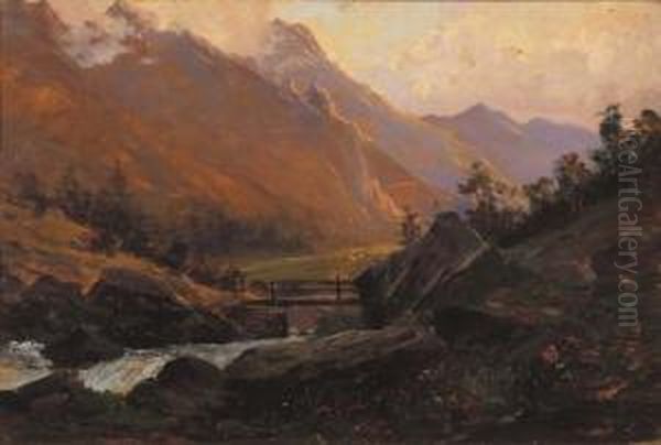 Ponticello Nella Valle Oil Painting by Leonardo Roda