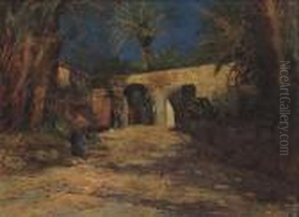 Paesaggio Orientalista Oil Painting by Leonardo Roda