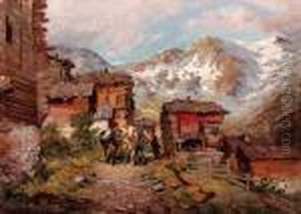 In Montagna Oil Painting by Leonardo Roda