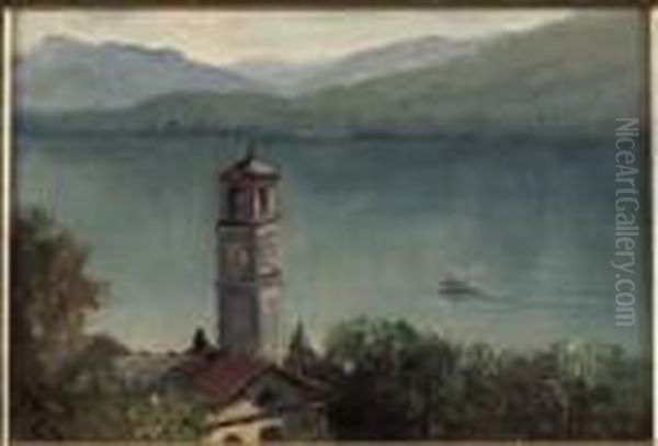 Oggebbio - Lago Maggiore Oil Painting by Leonardo Roda