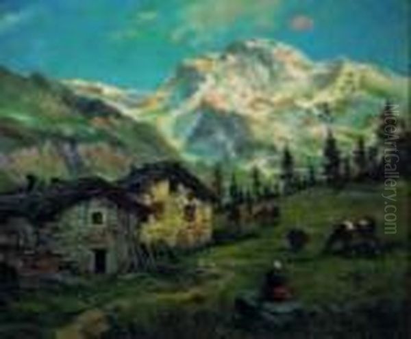 Paesaggio Montano Oil Painting by Leonardo Roda