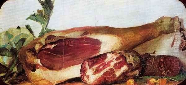 Prosciutto Oil Painting by Giovanni Segantini