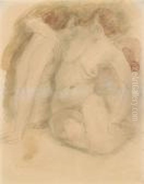 Deuxsoeurs Oil Painting by Auguste Rodin