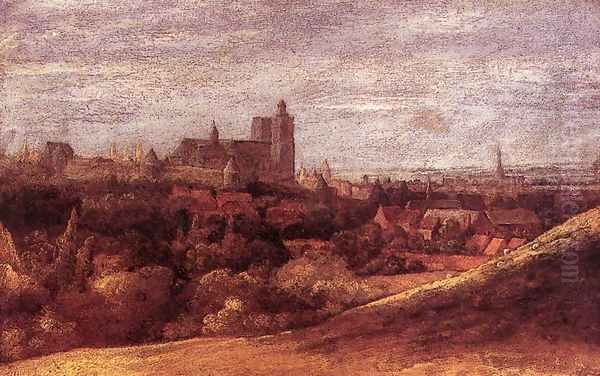 View of Brussels from the North-East c. 1625 Oil Painting by Hercules Seghers