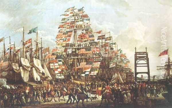 Visit of the Prince of Wales To Liverpool, 18 September, 1806 Oil Painting by Robert Salmon