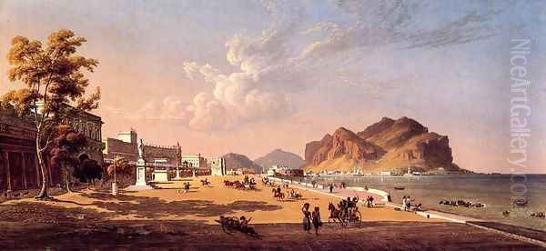 View of Palermo Oil Painting by Robert Salmon