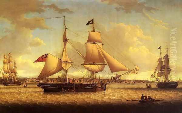 Ship off Liverpool Oil Painting by Robert Salmon