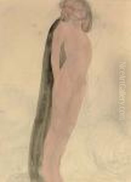 Femme Nue Debout Oil Painting by Auguste Rodin