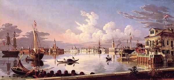 View of Venice Oil Painting by Robert Salmon