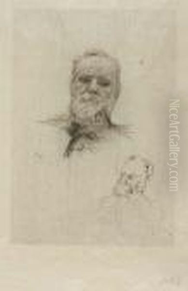 Victor Hugo, De Face Oil Painting by Auguste Rodin