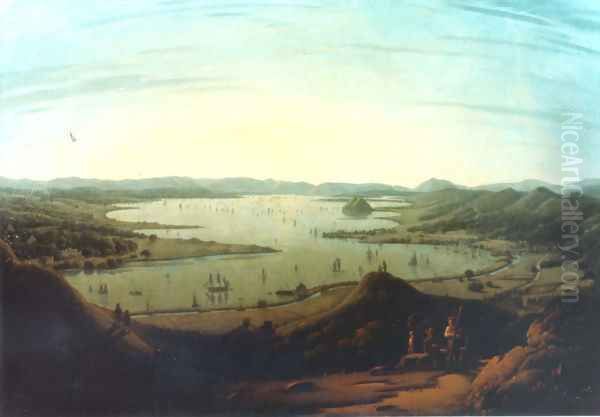 View Down the Clyde Oil Painting by Robert Salmon