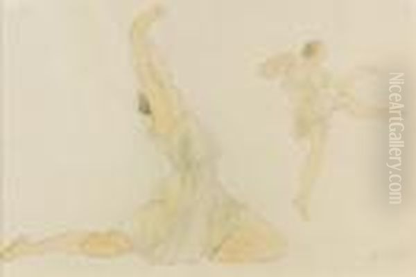 Les Danseuses. Oil Painting by Auguste Rodin