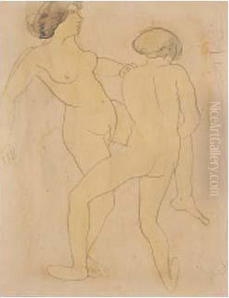 Etude De Mouvements Oil Painting by Auguste Rodin