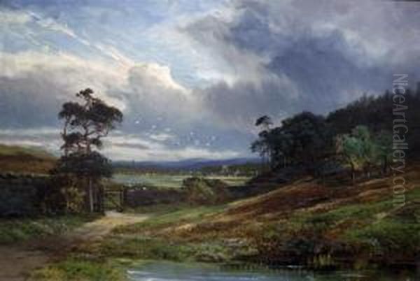 Landscape With Church Oil Painting by Clarence Roe