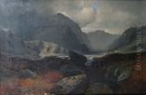 'near Glencoe' 'clarence Roe', Similarly And Inscribed With Title On Stretcher Oil Painting by Clarence Roe