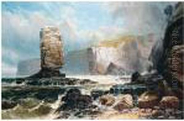 The Old Man Of Hoy Oil Painting by Clarence Roe