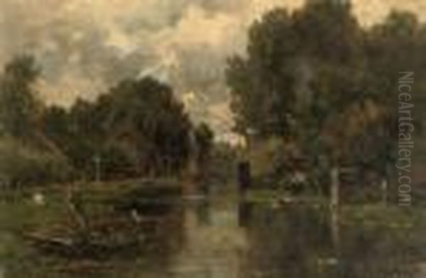 Entree Du Village D'abcoude Oil Painting by Willem Roelofs