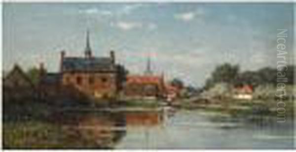 A View Of Meerkerk Oil Painting by Willem Roelofs