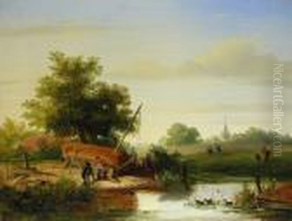 Die Schiffsreparatur Oil Painting by Willem Roelofs