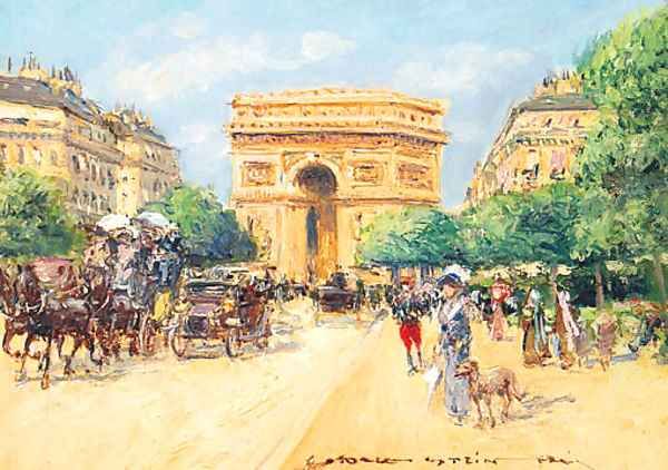 Les Champs Elysees Oil Painting by Georges Stein