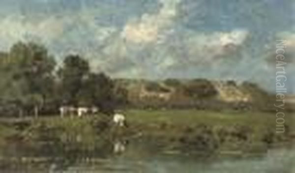 By Zomerzorg, Te Bloemendaal (by Haarlem): Cattle In The Dunes by Willem Roelofs