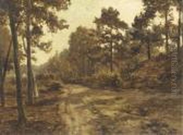 A Sandy Track In Summer - A Study Oil Painting by Willem Roelofs