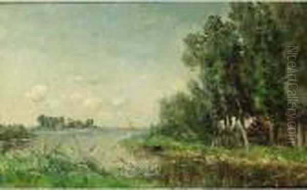 Bij De Abcoudermeer Oil Painting by Willem Roelofs