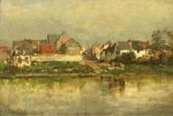 Eisden-sur-la-meuse Oil Painting by Willem Roelofs