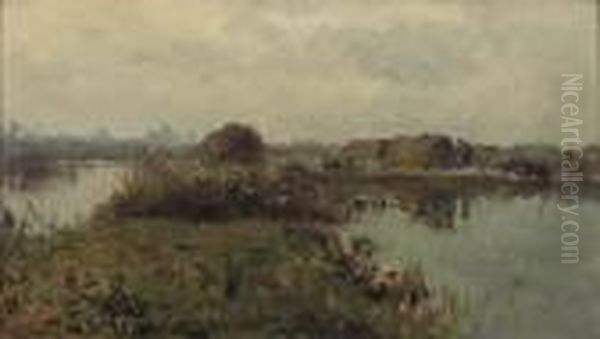 Effet De Matin A Noorden Oil Painting by Willem Roelofs