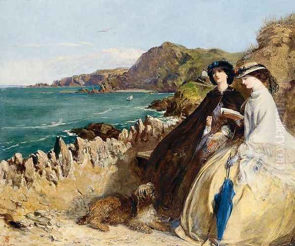 By the Seaside Oil Painting by Abraham Solomon