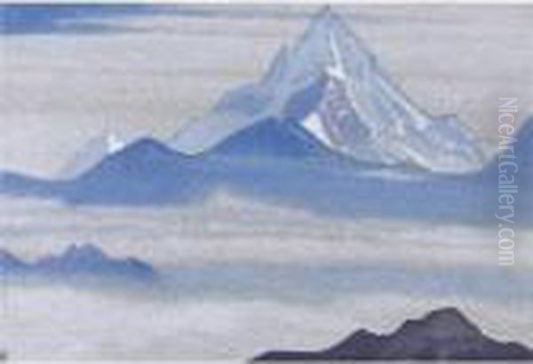 Central Himalayas Oil Painting by Nicolaj Konstantinov Roerich