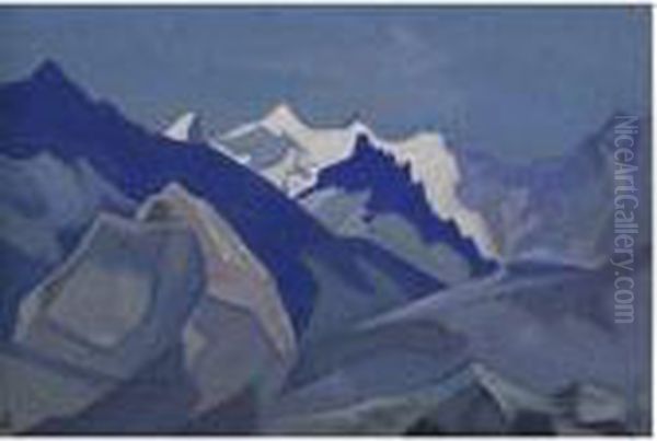 Sasser Pass Oil Painting by Nicolaj Konstantinov Roerich