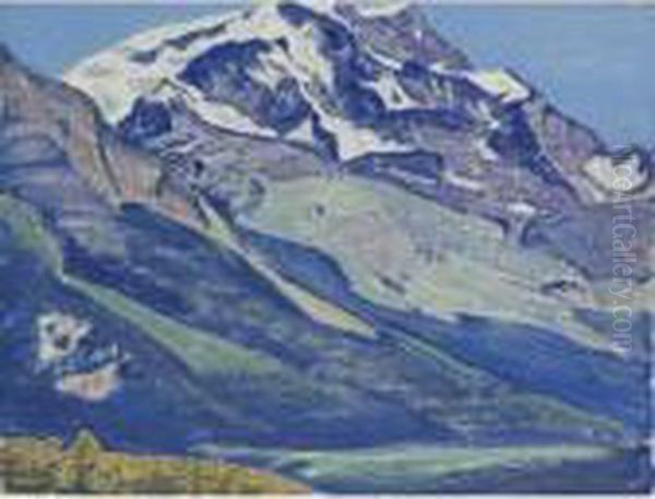 St. Moritz From The Switzerland Series Oil Painting by Nicolaj Konstantinov Roerich