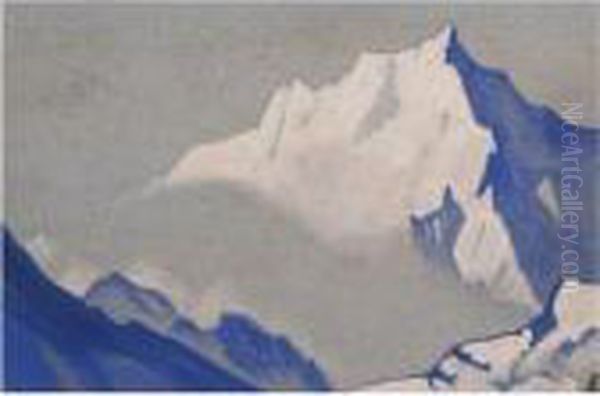 Himalayan Landscape Oil Painting by Nicolaj Konstantinov Roerich