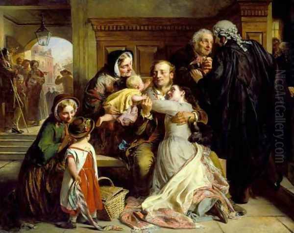 Not Guilty (The Acquittal) Oil Painting by Abraham Solomon