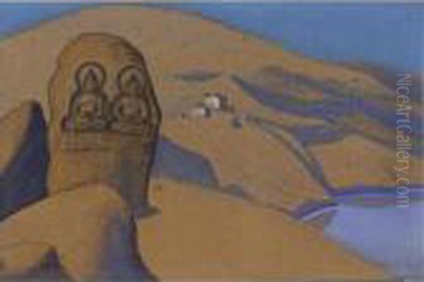 Tibet. Buddha On The Road Oil Painting by Nicolaj Konstantinov Roerich