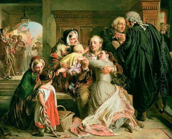 The Acquittal Oil Painting by Abraham Solomon