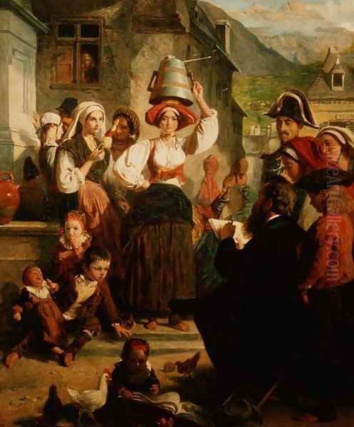 The Artist Abroad Oil Painting by Abraham Solomon