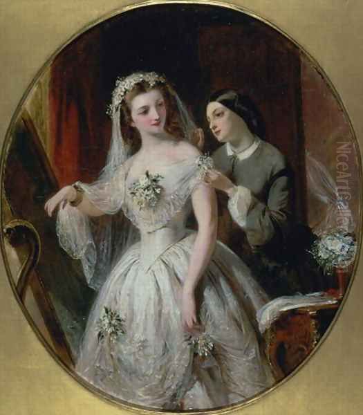 The Wedding Dress Oil Painting by Abraham Solomon