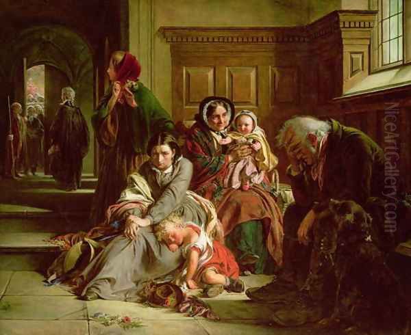 Waiting for the Verdict Oil Painting by Abraham Solomon