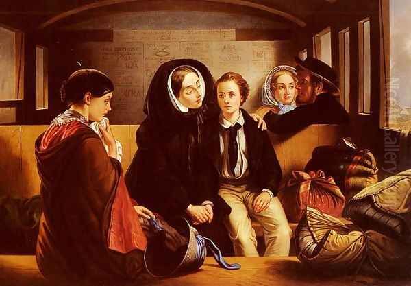 Second Class, The Parting Oil Painting by Abraham Solomon