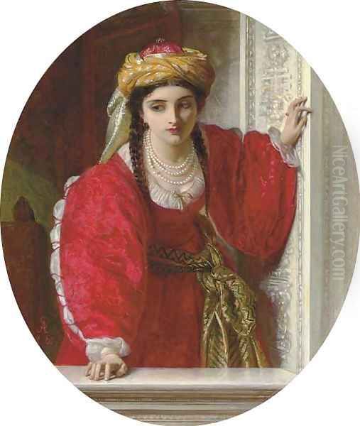 Juliet at her balcony Oil Painting by Abraham Solomon