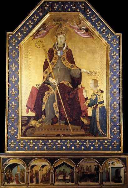 Altar of St Louis of Toulouse c. 1317 Oil Painting by Louis de Silvestre