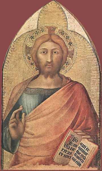 Blessing Christ c. 1317 Oil Painting by Louis de Silvestre