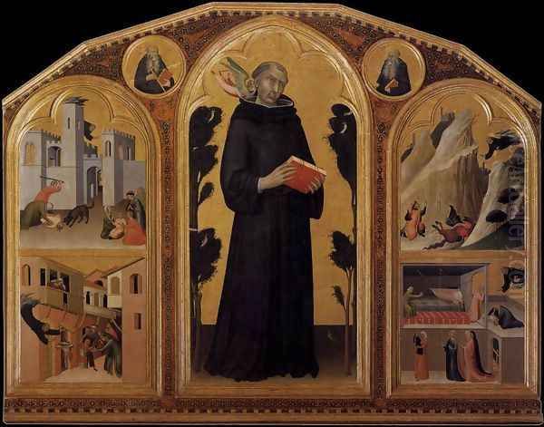 Blessed Agostino Novello Altarpiece 1324 Oil Painting by Louis de Silvestre