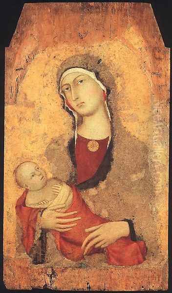 Madonna and Child (from Lucignano d'Arbia) 1321 Oil Painting by Louis de Silvestre